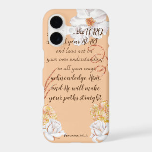 Trust The Lord White Roses In Gold Pink