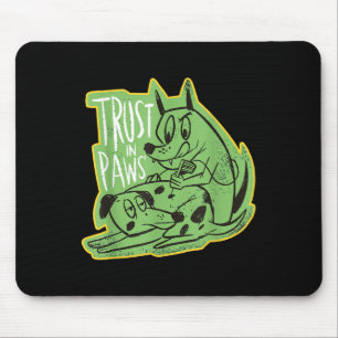 Trust The Paws - Two Dogs Tattooeing Each Other - Mouse Pad