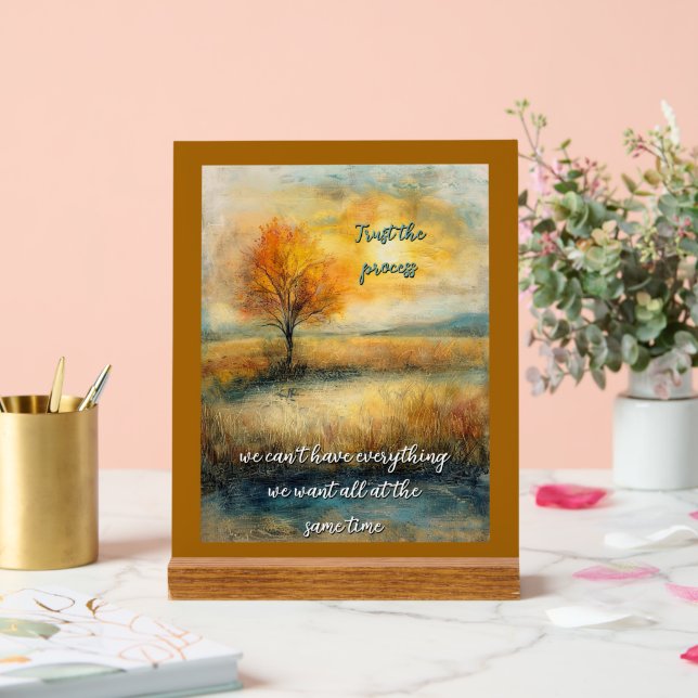 Trust the Process Acrylic Sign (Wedding)