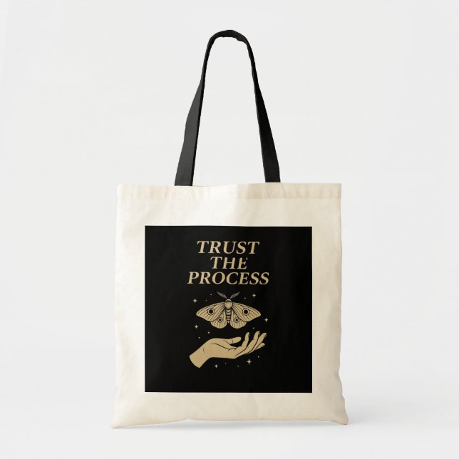Trust the Process Celestial Moth Transformation Tote Bag (Front)