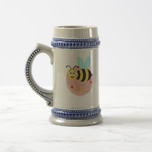 Trust the process Kawaii happy bee fly and smiling Beer Stein