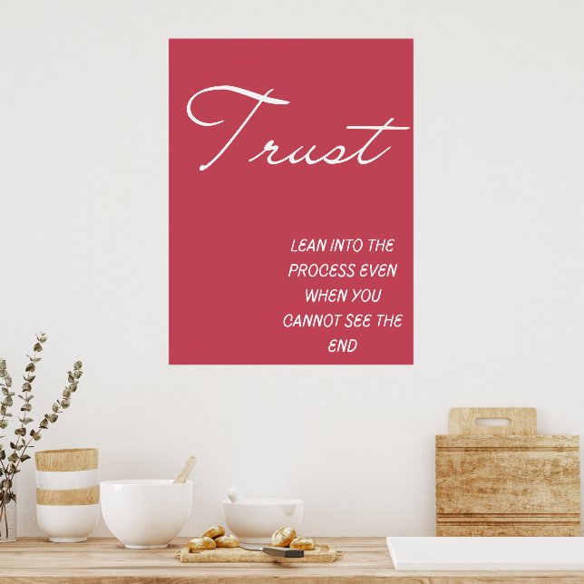 Trust The Process Quote Wall Art   (Kitchen)