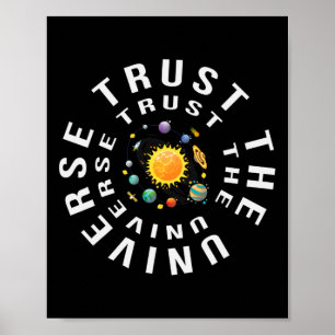 Trust The Universe Astrology Spiritual Yoga Poster