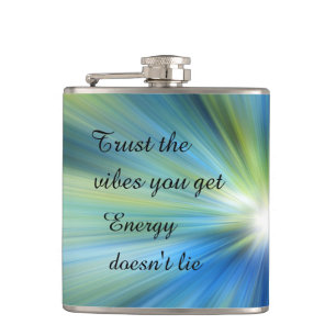 "Trust the Vibes" Encouraging & Inspiring Quote Hip Flask