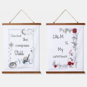 Trust Your Inner Compass. Self Care Afirmation Hanging Tapestry
