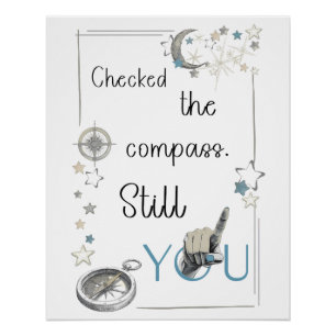 Trust Your Inner Compass. Self Care Afirmation Poster