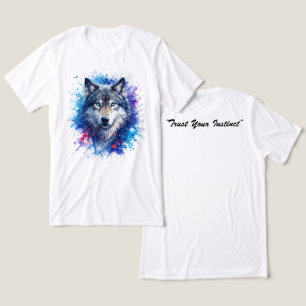 Trust Your Instinct – Wolf Watercolor T-Shirt  Tri-Blend Shirt
