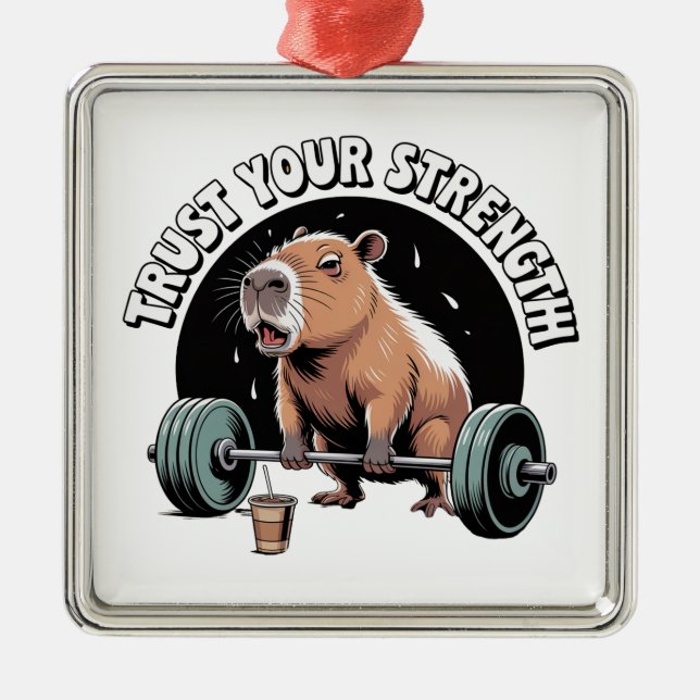 Trust Your Strength Metal Ornament (Front)