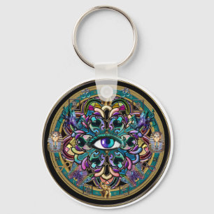 Trust Yourself ~ The Eyes of the World Mandala Keychain