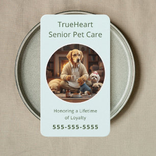 Trusted Senior Dog Wellness Senior Dog Sitter Business Card