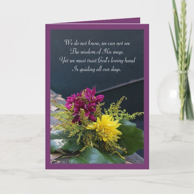 Trusting God Sympathy Card (Front)