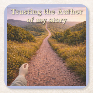 Trusting the Author Square Paper Coaster
