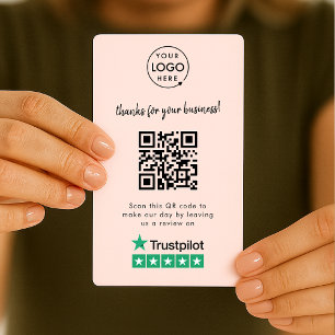 Trustpilot Reviews   Business Review Us Pink QR Card