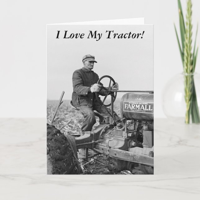 Trusty Old Tractor, 1930s Card (Front)
