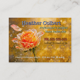 Trusty Petal Powerful Professional Caregiver  Business Card