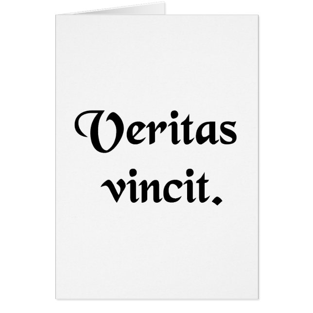 Truth conquers. (Front)