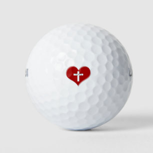 Truth Cross in Heart Golf Balls