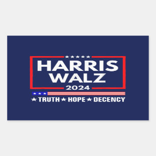 Truth Hope Decency Harris Walz 2024 Sticker