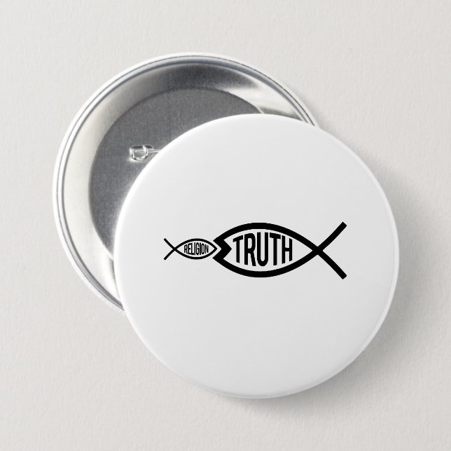Truth is greater than Religion 3 Inch Round Button (Front & Back)