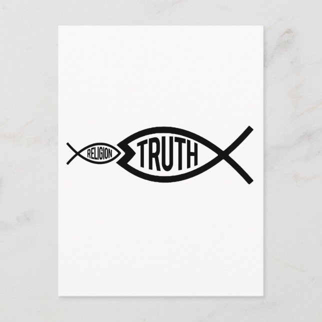 Truth is greater than Religion Postcard (Front)