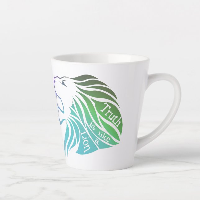 Truth is like a Lion Latte Mug (Right)