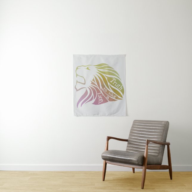 Truth is like a Lion  Tapestry (In Situ)