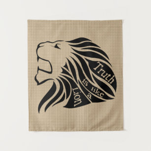 Truth is like a Lion  Tapestry