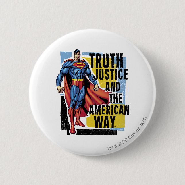 Truth, Justice 2 Inch Round Button (Front)