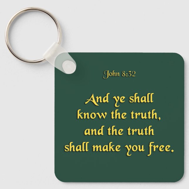 Truth Keychain - John 8:32 (Front)
