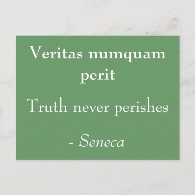 Truth never perishes postcard (Front)