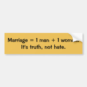 Truth, not hate bumper sticker