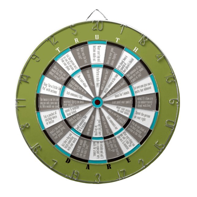 Truth or Dare Dart Board Green/Blue (no kissing) (Front)