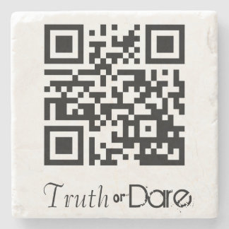 Truth or Dare QR Code Gaming Stone Coaster