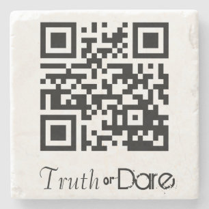 Truth or Dare QR Code Gaming Stone Coaster
