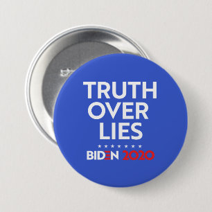 TRUTH OVER LIES 3 INCH ROUND BUTTON