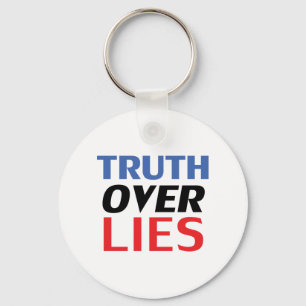 "Truth over Lies" Blue Red White Black Keychain