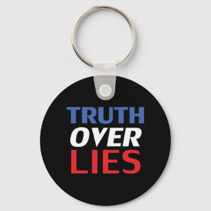 "Truth over Lies" Blue Red White Black Keychain