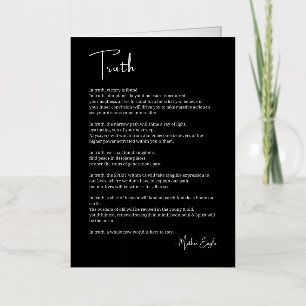 Truth victory courage poem  foil greeting card