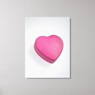 Try again heart candy canvas print