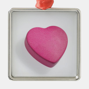 Try again heart candy metal ornament