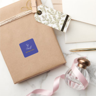 Try Christ Deep Blue       Square Sticker