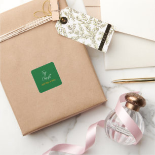 Try Christ Forest Green      Square Sticker