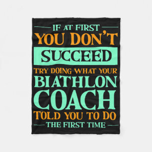 Try Doing What Your Biathlon Coach Told You Funny Fleece Blanket