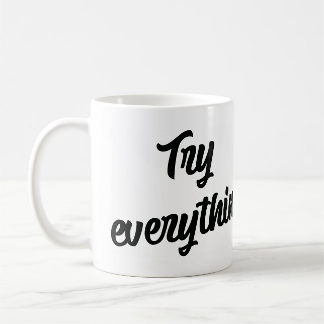 Try everything coffee mug (Left)
