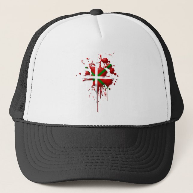 try flag Euskadi Basque Trucker Hat (Front)