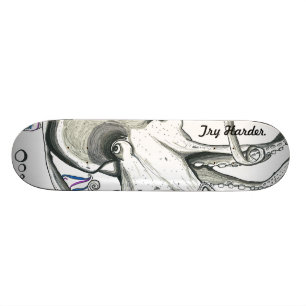 Try Harder/Space Octopus SkateBoard