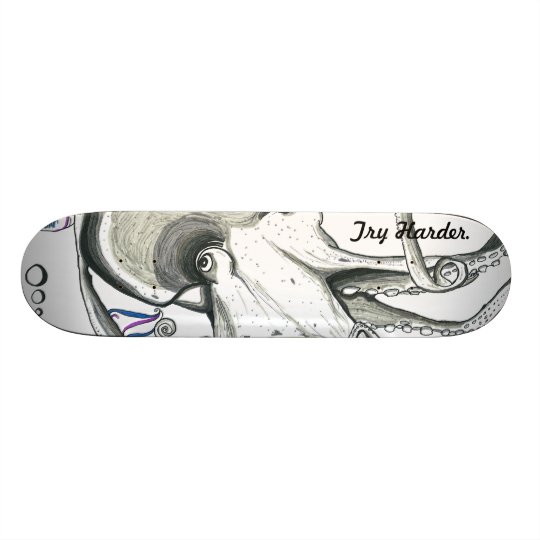 Try Harder/Space Octopus SkateBoard