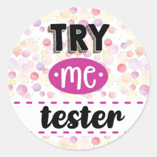 Try Me tester label