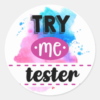 Try Me tester label