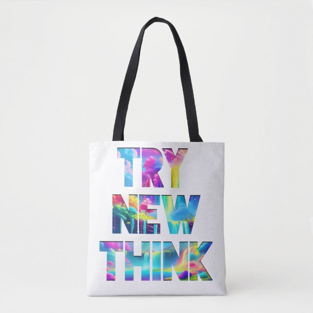 TRY NEW THINK – Motivational Quote Bag Design (Front)